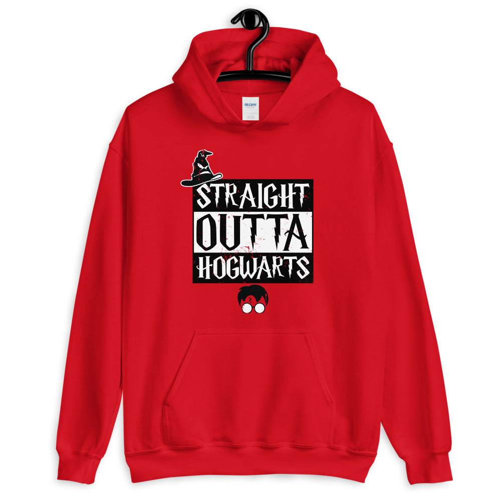 Straight Outta Hogwarts Hoodie - B/W