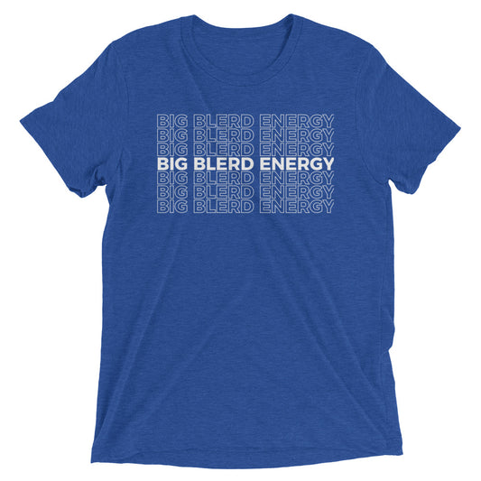 Big Blerd Energy White Logo Mens Tee